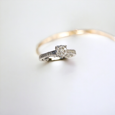#4959 14k white gold diamond engagement ring