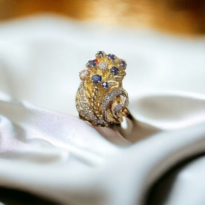 #5167 sapphire diamond ring appraised at $6500 buy for just $2600