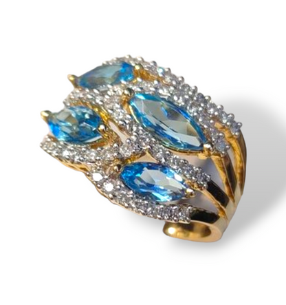#5091 topaz and diamond Ring appraised at $3800 purchase for only $1500