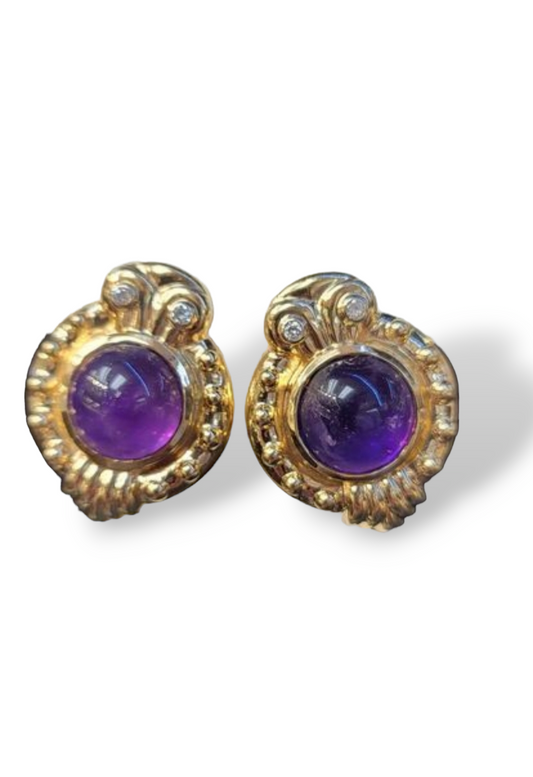 #5090 amethyst 14k earrings appraised at $5500 purchase for just $2200