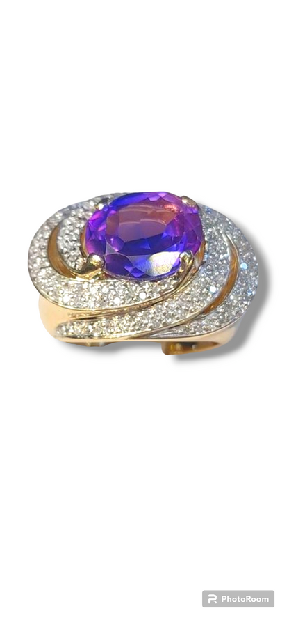 #5097 sapphire diamond Ring appraised at $4850 purchase for just $1940