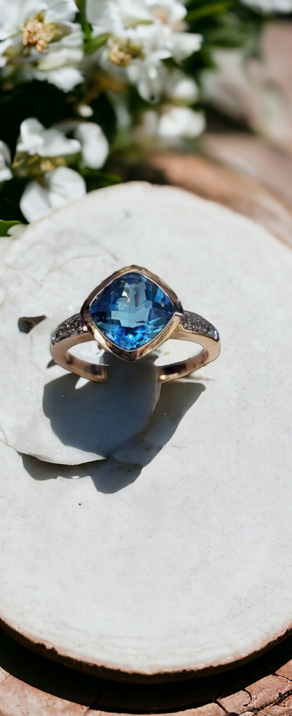 #4475 topaz and diamond Ring was $1050 now only $425.00