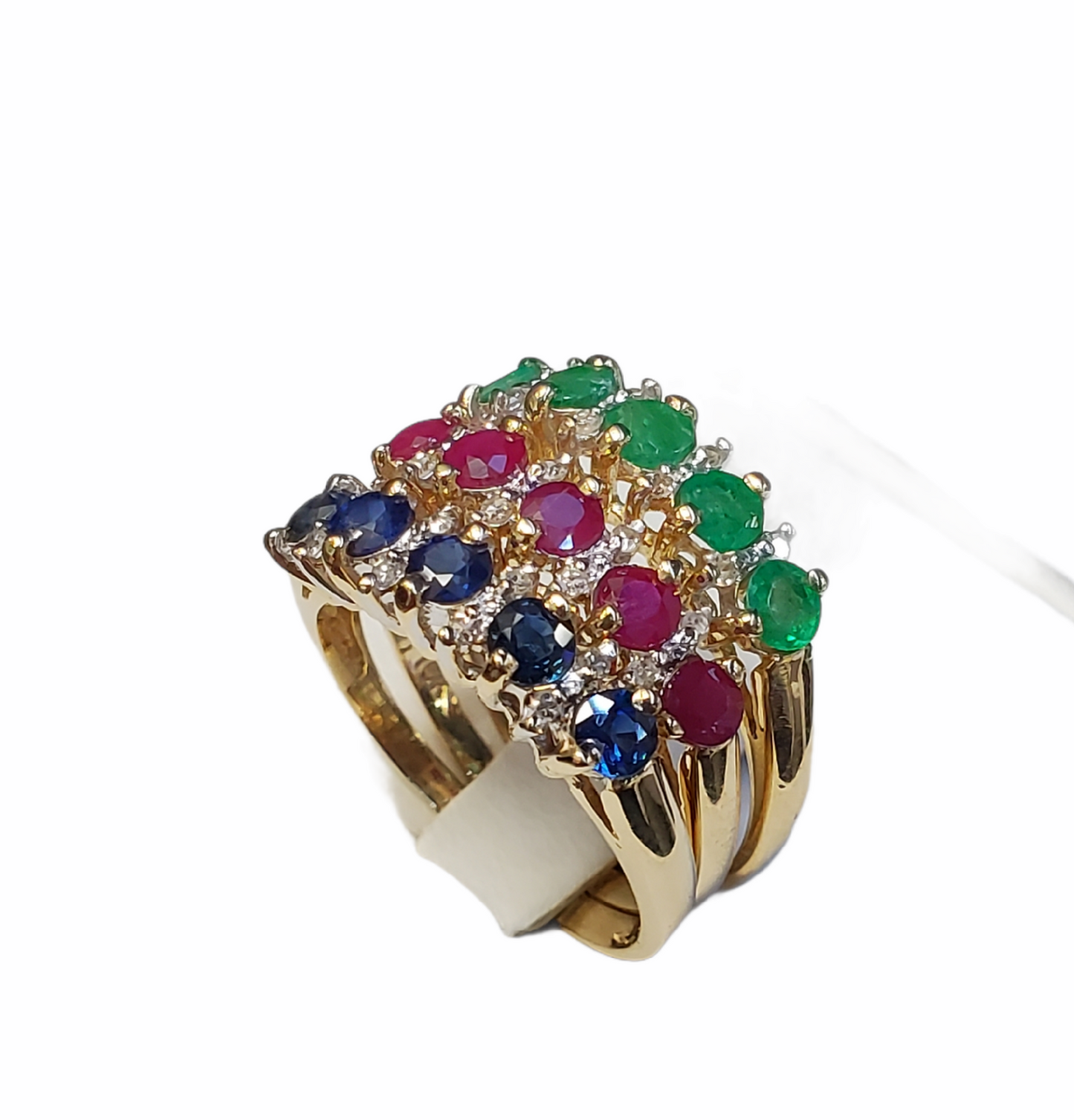 #4390 sapphire ,ruby,emerald stackable ring .