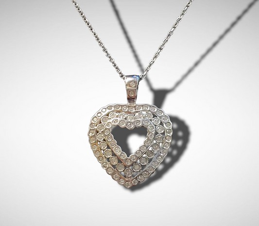 #4522 diamond heart necklace