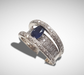 #4520 sapphire and diamond ring