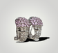 #4560 pink sapphire /diamond earrings appraised at $4500