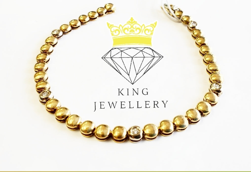 14Kt Gold and Diamond Bracelet #3924