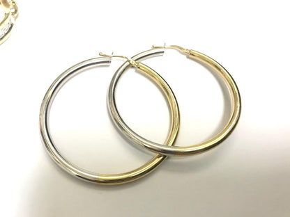 10Kt White and Yellow Gold Earrings 4144