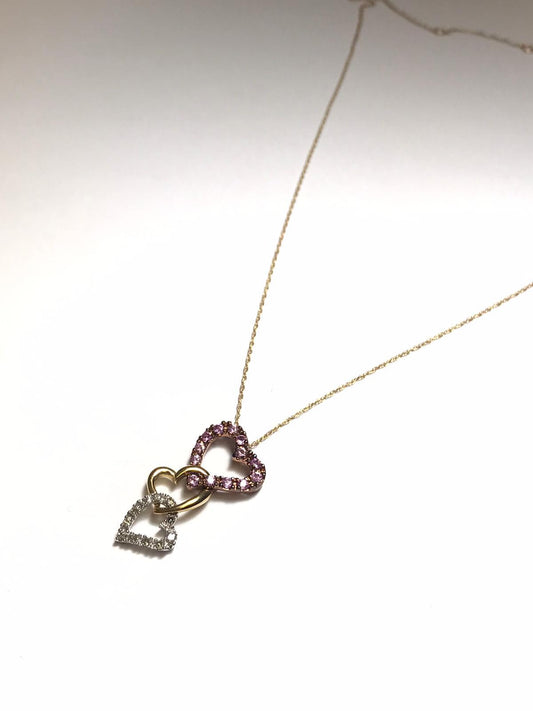 14Kt Gold, Amethyst and Diamond Necklace- 4140
