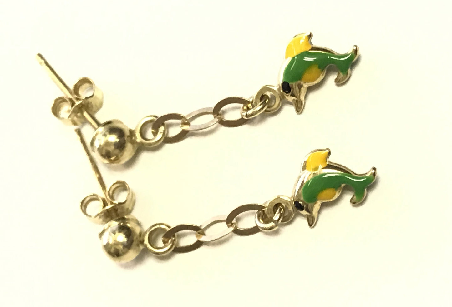 Dolphin gold earrings 4131
